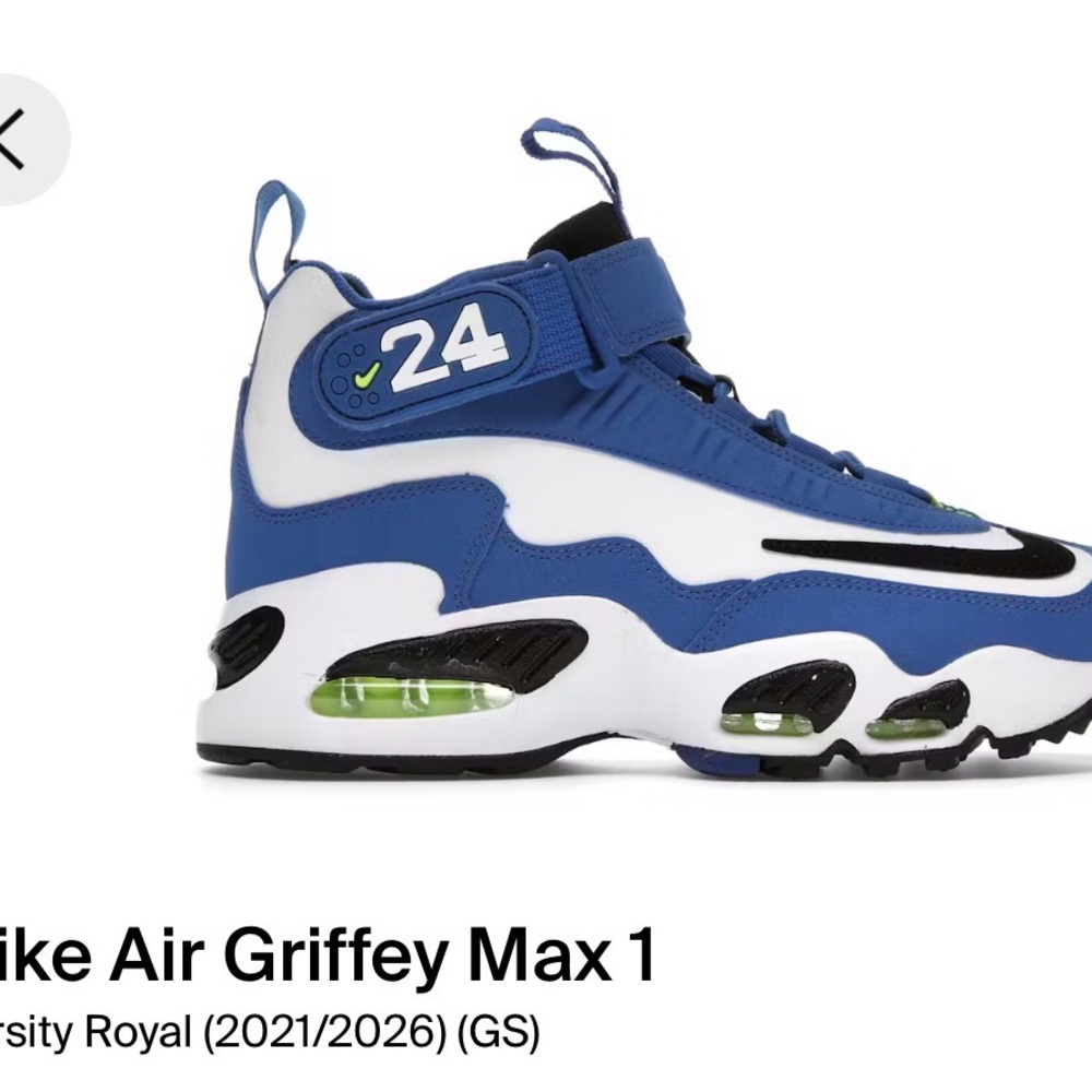 Nike Kids' Air Griffey Max 1 High-Top Sneakers in University Royal